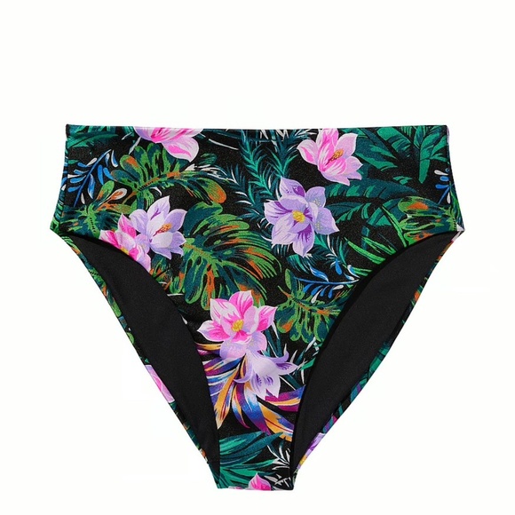 New! Victoria's Secret Black Palm Bikini Set 45574 - Picture 3 of 11